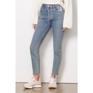 Agolde Nico High Rise Casual Everday Raw Hem Slim Straight Leg Jean Size 26